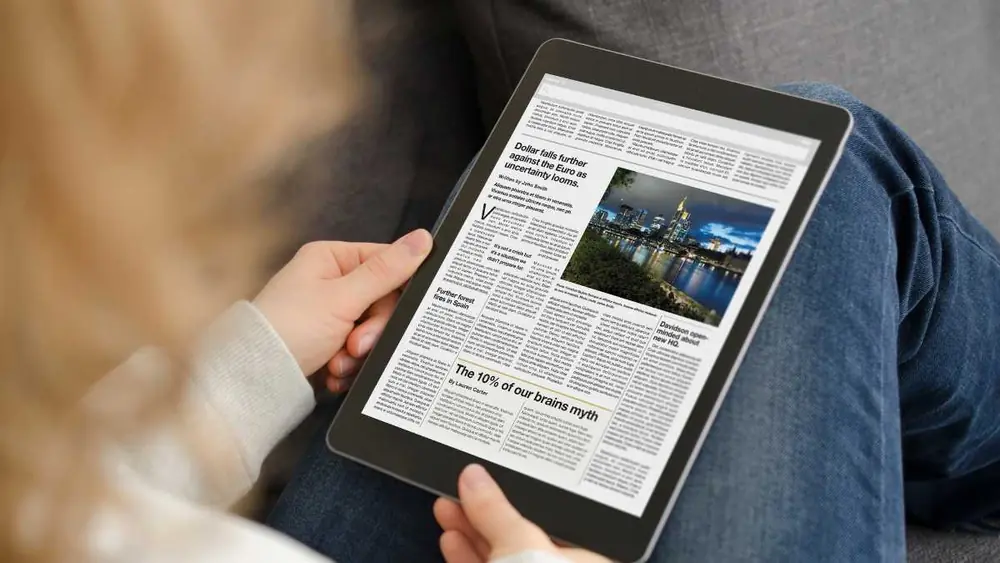 Qual o tamanho ideal de tablet para leitura